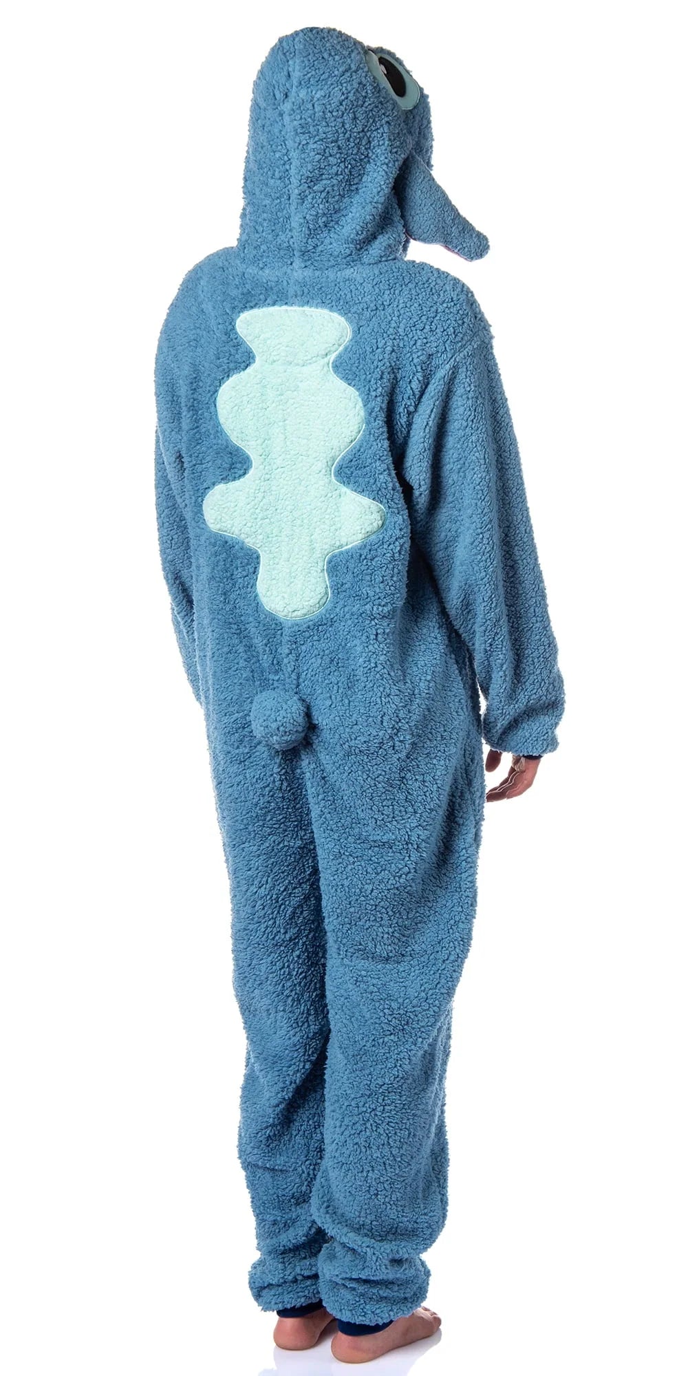Disney Lilo And Stitch Adult Unisex Stitch Costume Sherpa Fleece One Piece Pajama Union Suit
