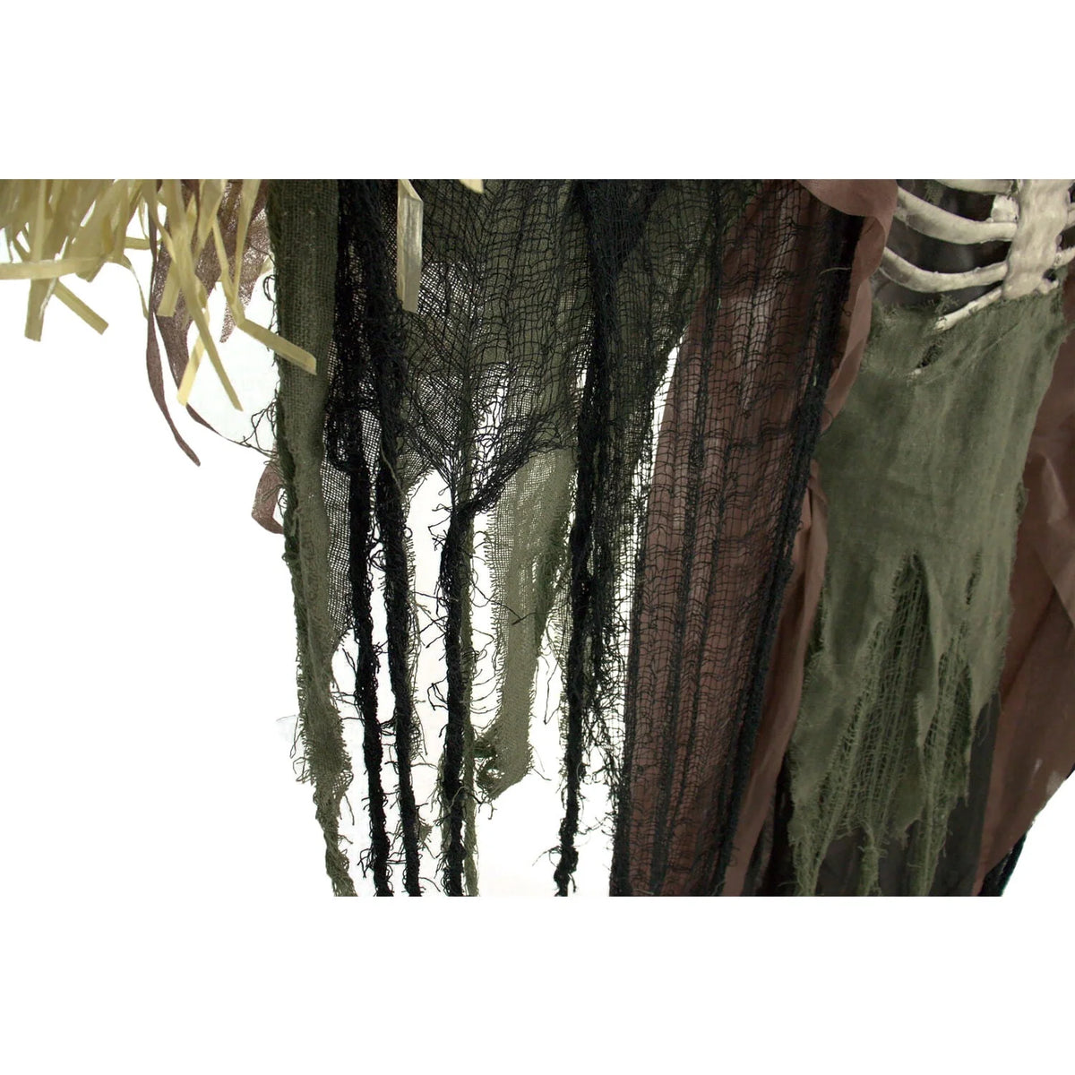 Haunted Hill Farm Life-Size Poseable 6.7-Ft. Pumpkin Scarecrow with Lights and Sound, Indoor or Covered Outdoor Halloween Decoration
