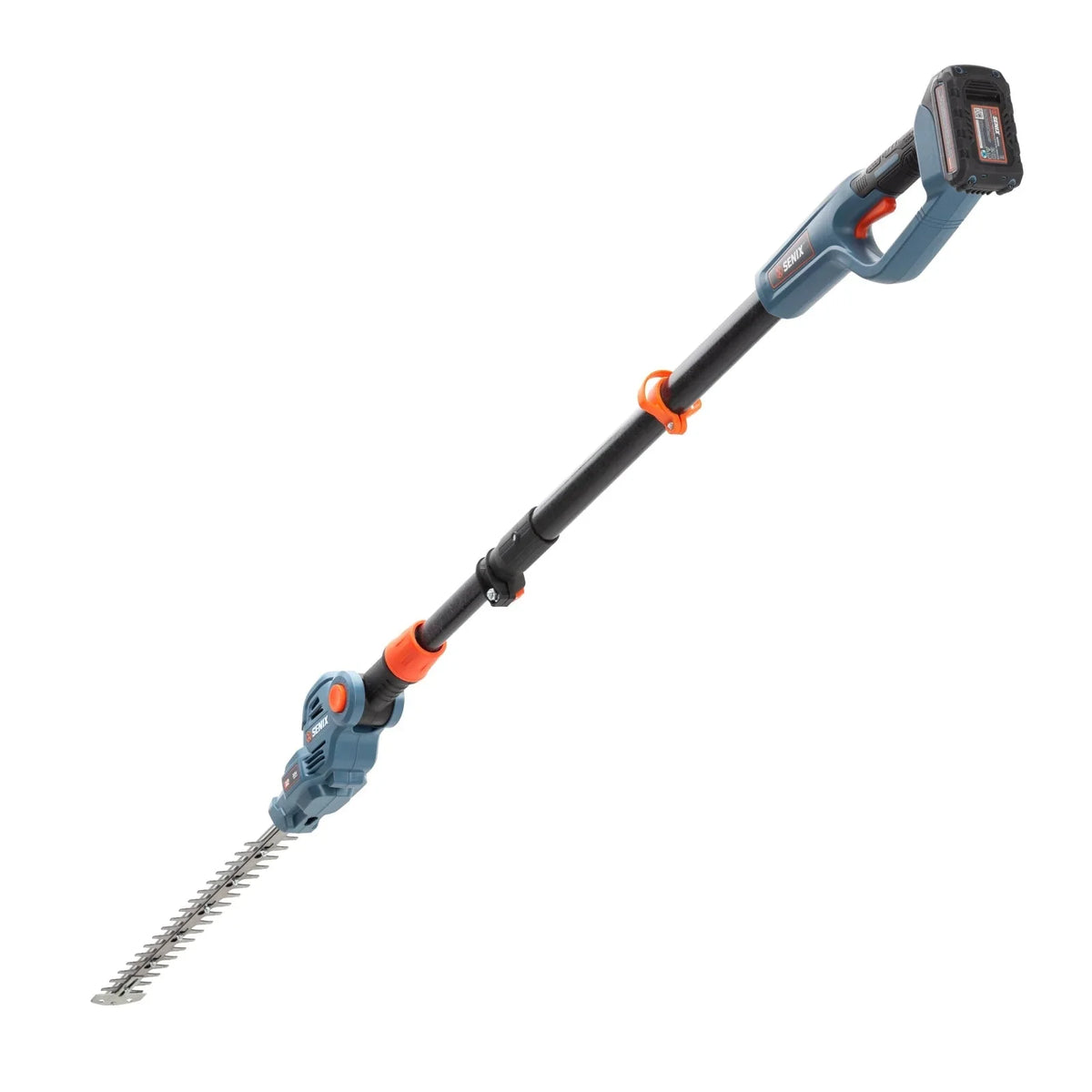 SENIX Cordless Pole Hedge Trimmer, 20 Volt Max, 18-Inch Cutting, 21-Inch Blade - HTPX2-M