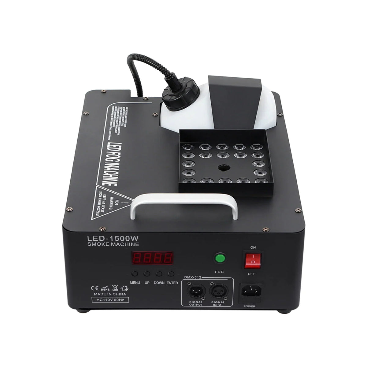 1500W Smoke Fog LED RGB DMX Vertical Spray Stage Light Fogger Effects Machine
