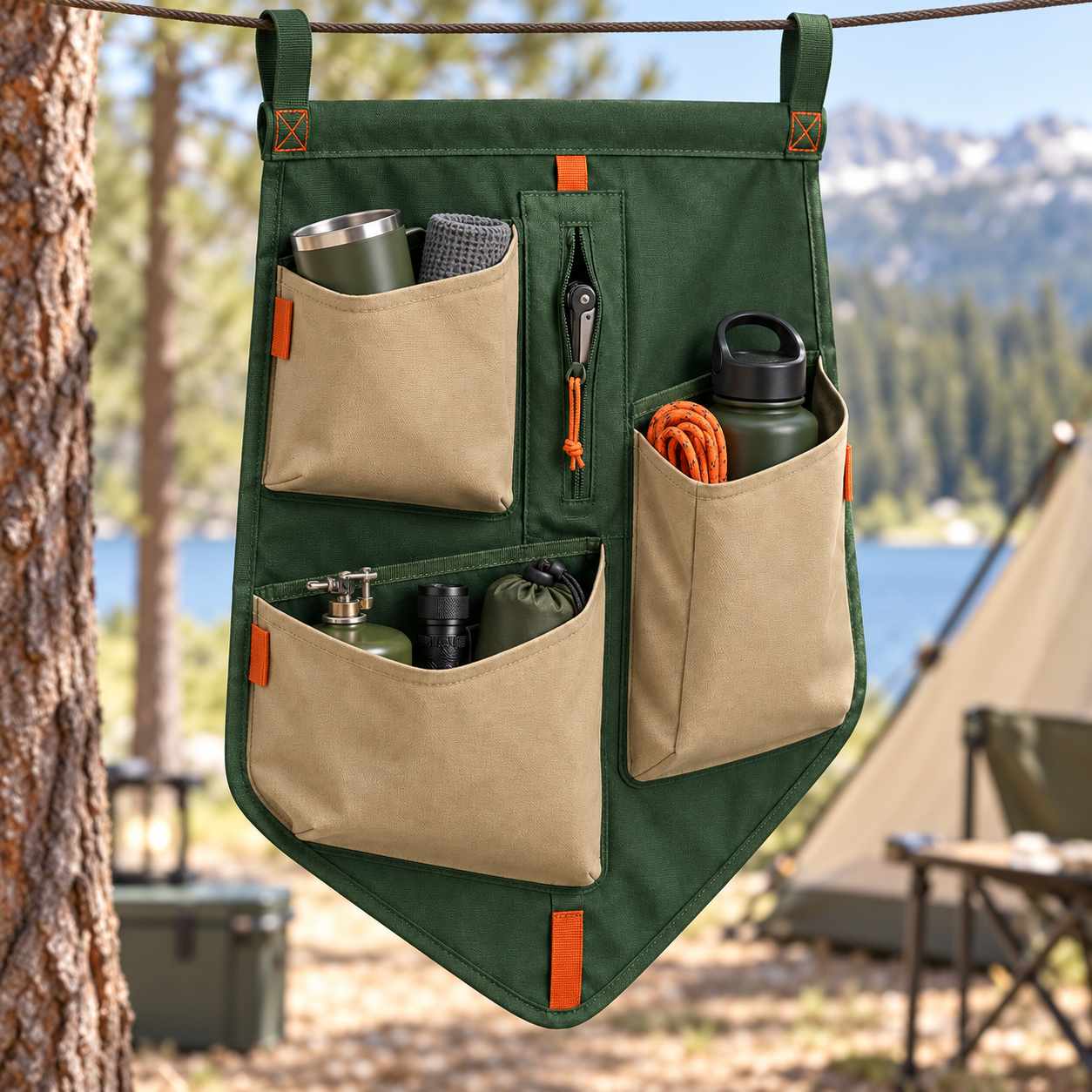 Hanging Camp Storage Organizer