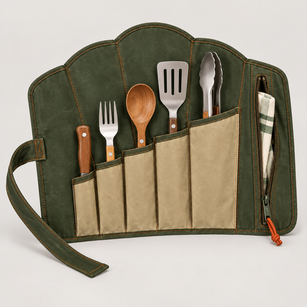 Roll-Up Camping Utensil Organizer