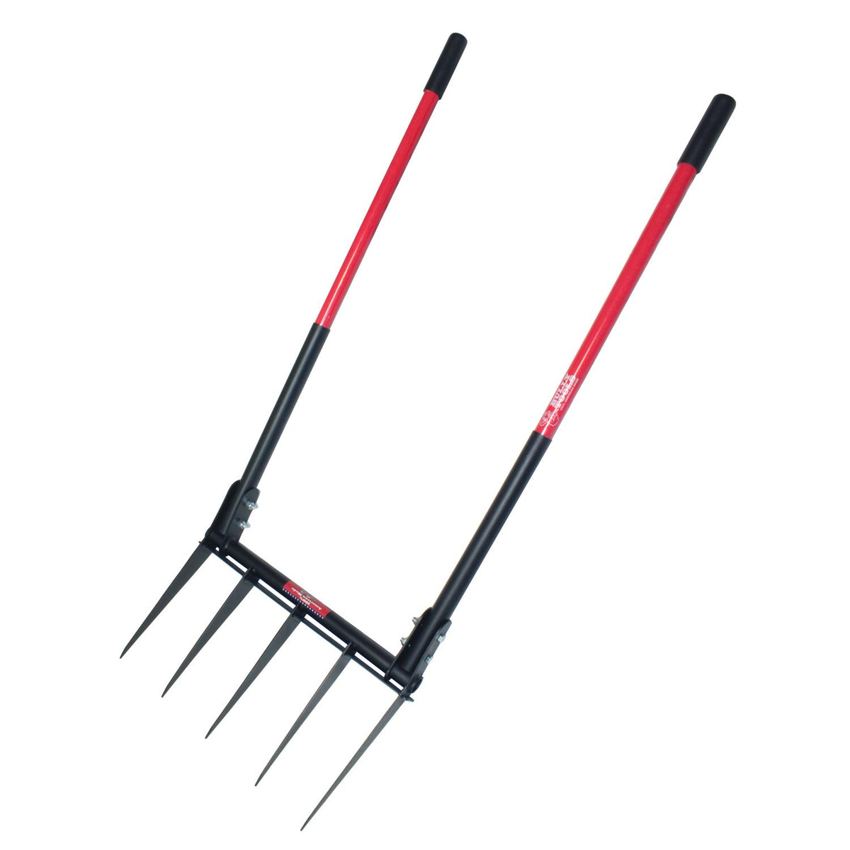 Bully Tools Broadfork With 2 Fiberglass Handles, 20-Inch x 11-Inch Head, 5 Steel Tines - 92627