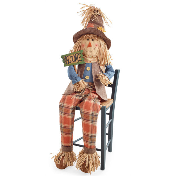 Halloween and Thanksgiving Scarecrow Stuffed Holiday Accent
