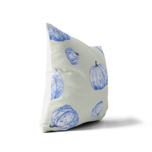 Pumpkin Patch Blooms Decorative Seasonal Throw Pillow