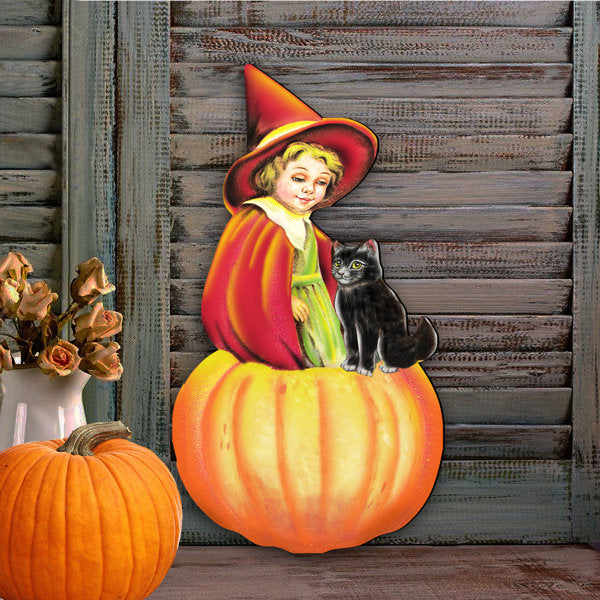 Weather Resistant Wall Mounted and Hanging Halloween Jack-O-Lantern Outdoor Decoration Figure