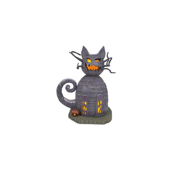 Disney Nightmare Before Christmas Village Cat House Halloween Lit Village Building 8.27in H