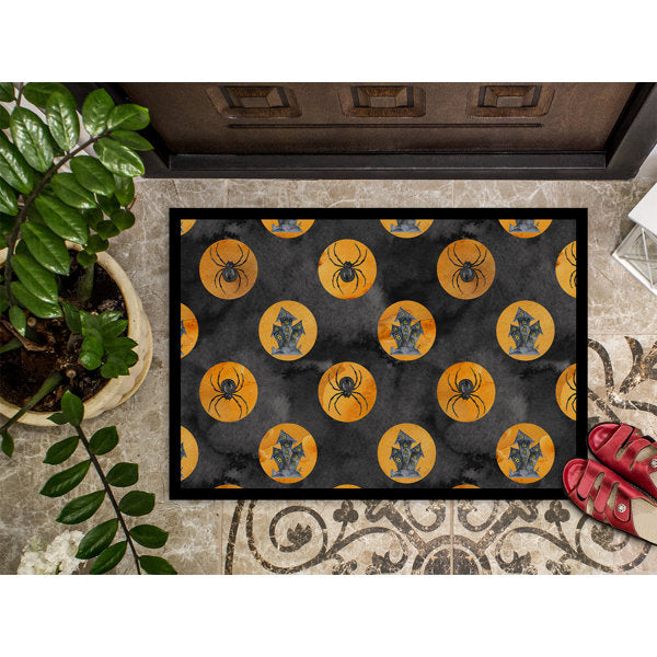 Adrienn Non-Slip Geometric Halloween Doormat