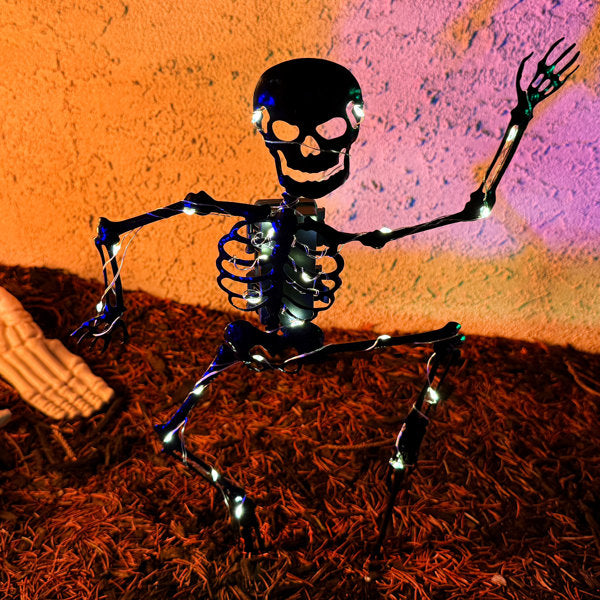 Haunted Hill Farm 28-in. LED Skeleton with Stake Halloween Decoration