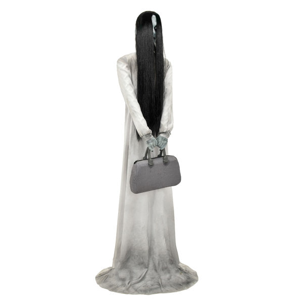 Haunted Hill Farm 6ft 11in Tall Specter Lady Halloween Animatronic with Motion and Blue LED Lights