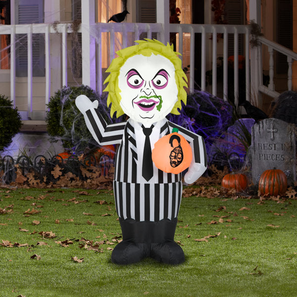 Staked Halloween Jack-O-Lantern Inflatable Outdoor Decoration