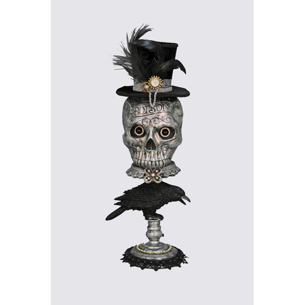 Silver Skull Pedestal