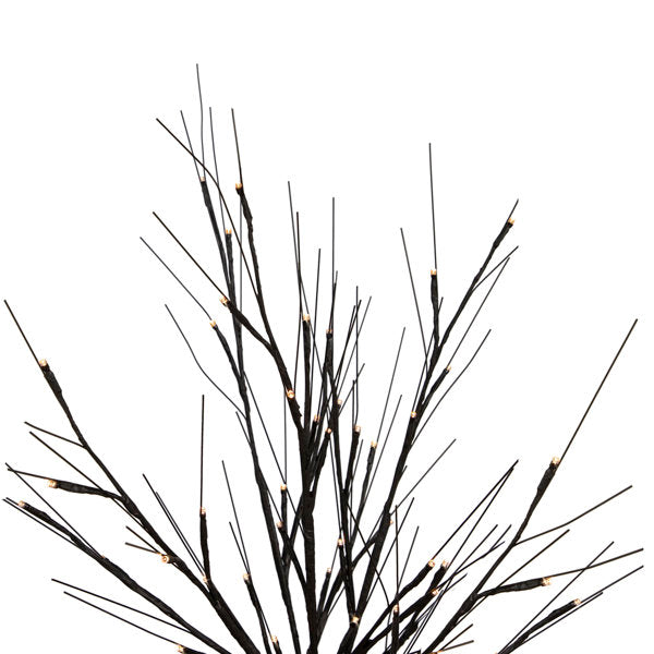 39" LED Lighted Black Halloween Twig Tree - Warm White Lights