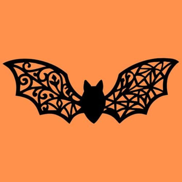 Halloween Metal Wall Art Decor, Intricate Black Flying Silhouette Design, Indoor Outdoor Hanging For Home Or Porch, Spooky Seasonal Accent