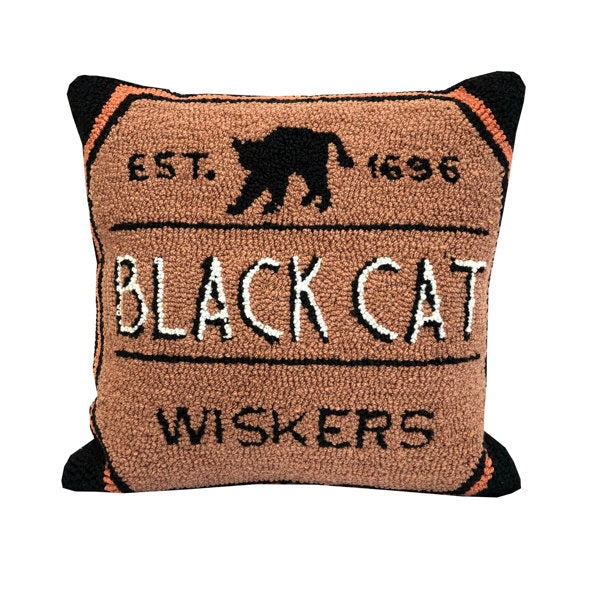 Black Cat Whiskers Pillow