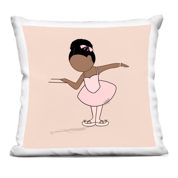 Graceful Ballerina Portrait Decorative Printed Throw Pillow design by Sierra Siler