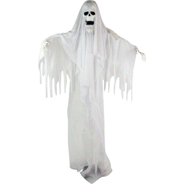 Haunted Hill Farm 6.0-Ft. Life-Size Scary Talking Ghost Halloween Animatronic with Touch Activated Lights and Sound, Battery Operated
