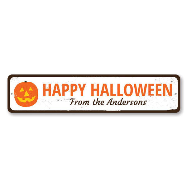 Jack-O-Lantern Custom Aluminum Sign