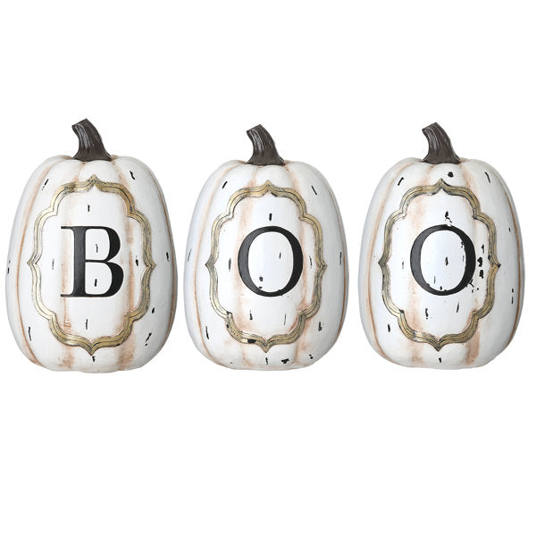 13" Halloween BOO Pumpkin Assortment