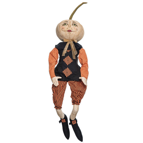 Armand Pumpkin Halloween Joe Spencer Gathered Traditions Art Doll Figure