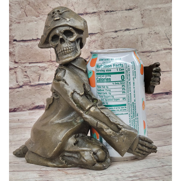 Tulon Pirate Skeleton Wine Holder Bronze Statue Sculpture Figurine Home Decor