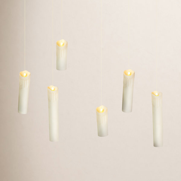 Spooky Hanging Candles Set of 6 with Timer & Remote