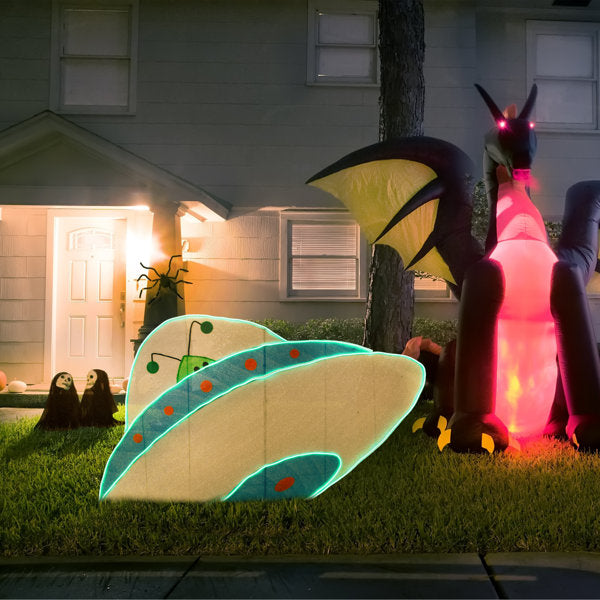 35" Halloween Alien Spacecraft with LED Light Strips