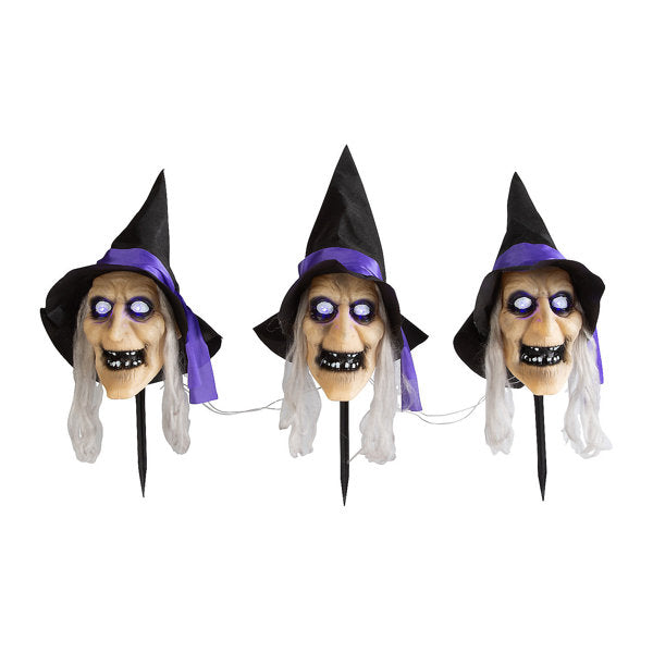 Plastic Staked Halloween Witches Garden Stake