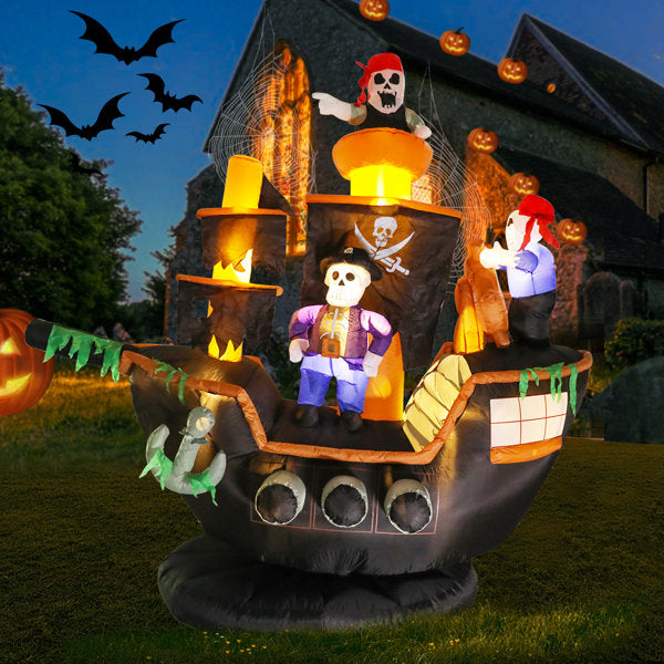 Staked Halloween Skeletons Inflatable Outdoor Decoration