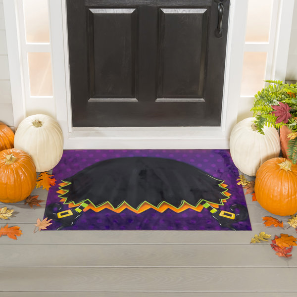 Davidas Halloween Layering Witch Peeper Outdoor Doormat