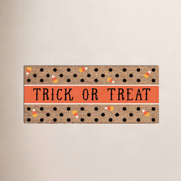 Jetson Trick or Treat Halloween Flocked Coir Sassafras Switch Mat