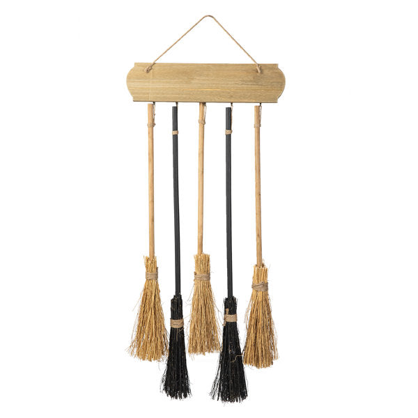 42"H Halloween Wooden Brooms Parking Porch Decor