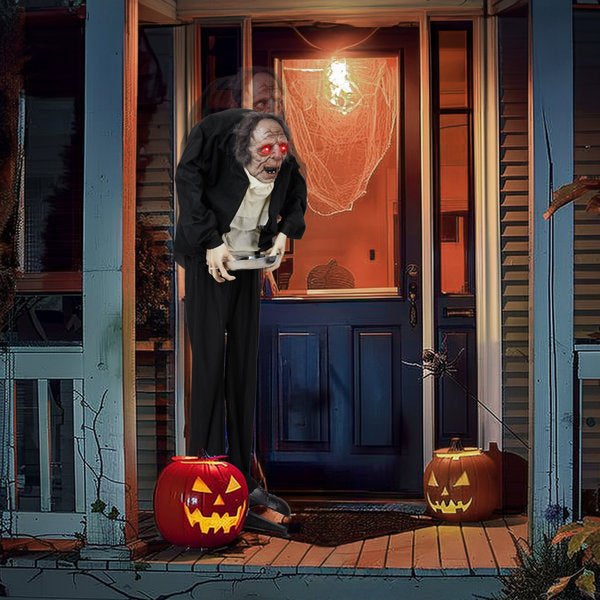 5FT Grandfather Halloween Animatronics Talking Outdoor Decorations With Voice Control