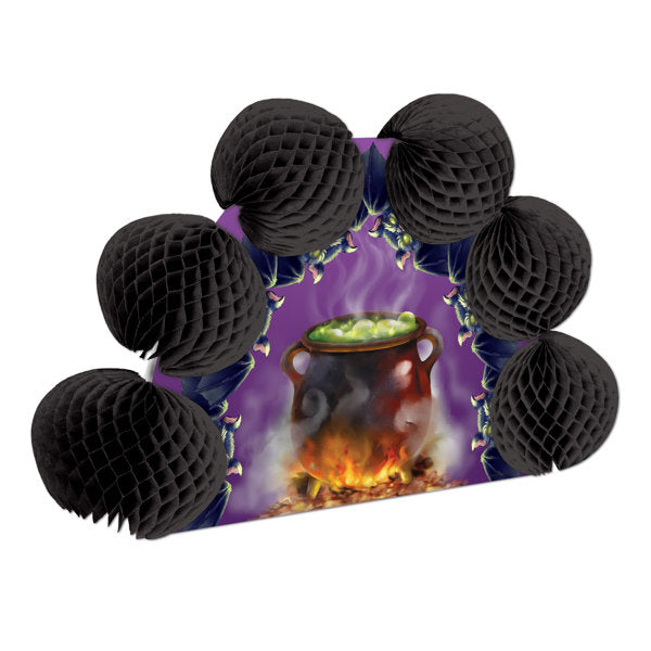 Halloween Cauldron & Bats Pop-Over Centerpiece