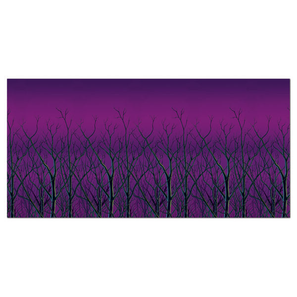 Halloween Spooky Forest Treetops Backdrop