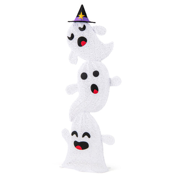 48" H LED Lighted Stacked Ghosts Inflatable
