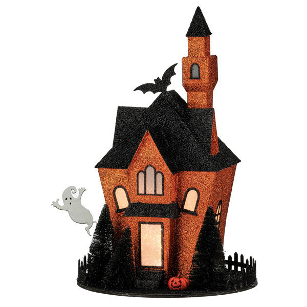 13.5" LED Cardboard Haunted House