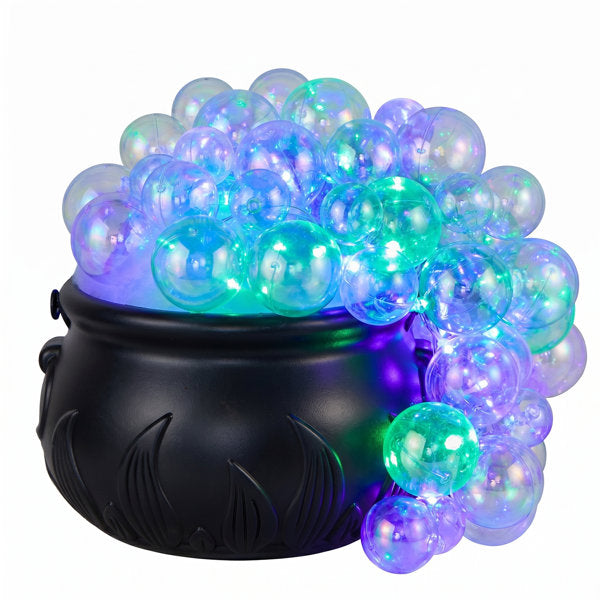 LED Light Up Bubbling Witch Cauldron Pot DIY Set, Color Changeable 8 Glow Modes