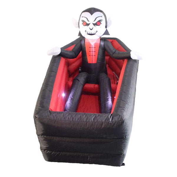 6 ft. LED Animated Rising Vampire in Coffin Inflatable