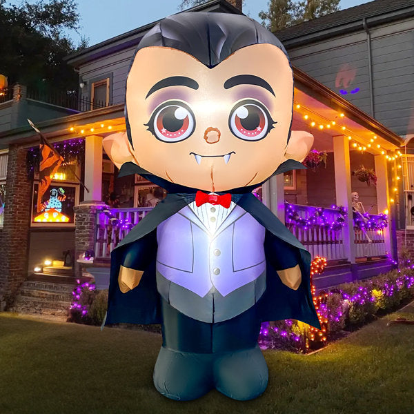 5 FT Halloween Inflatable Child Vampire with Cape & LED Lights