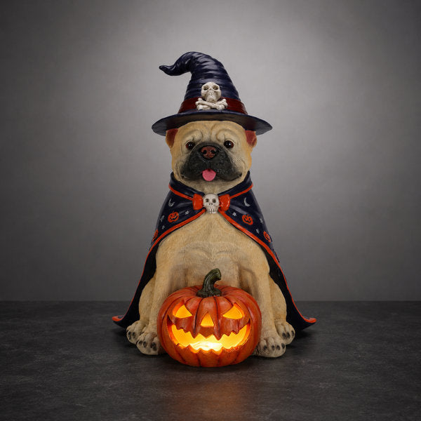 French Bulldog Halloween Greeter Statue